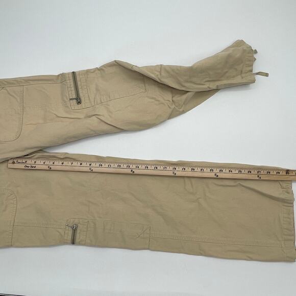 BANANA REPUBLIC Cotton Pants Women's Sz 8 Mid Rise Moto Tan Casual Mini Boot - Picture 8 of 8